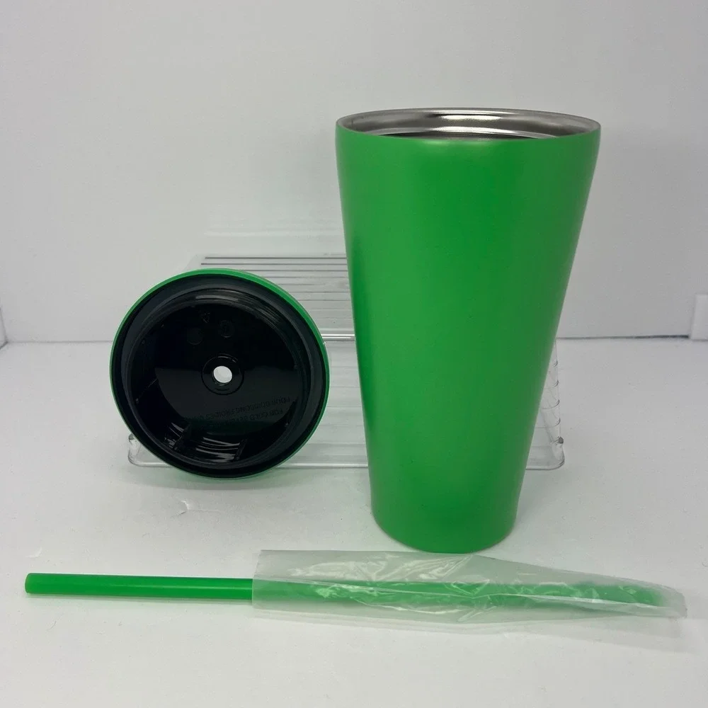 Starbucks Matte Lime Green Stainless Steel Insulated Cold‎ Cup Tumbler 24oz